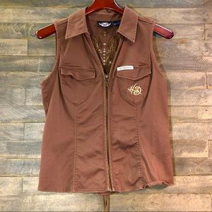 Harley Davidson Embroidered Vest
